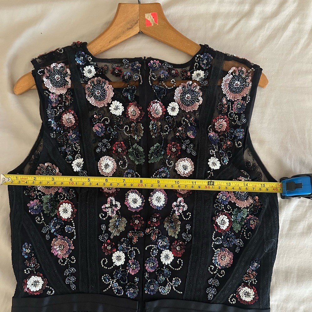 Needle & Thread Black and Pink Embellished Midi Dress - Picture 6 of 10